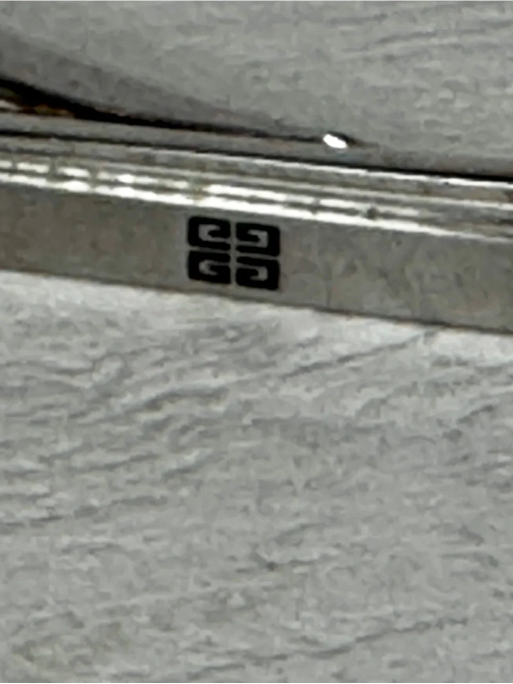 Givenchy Silver Tone Tie Clip / Tie Bar | Minimalist Designer Mens Accessory